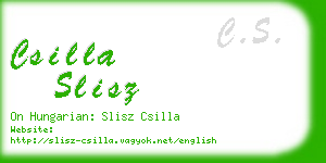 csilla slisz business card